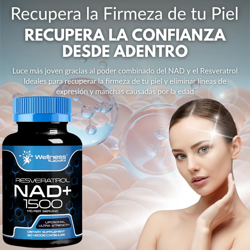 ResveraNad+™ – El secreto antiedad ✨: NAD+ 💊 y Resveratrol en una sola fórmula 💥