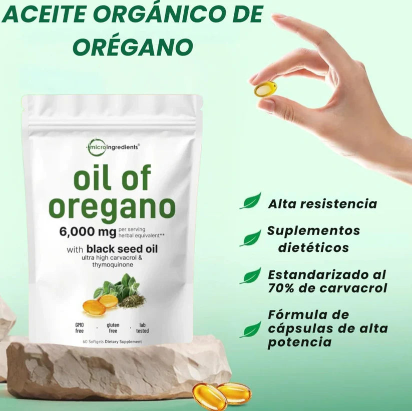 🌿 Aceite de Orégano con Aceite de Semilla Negra