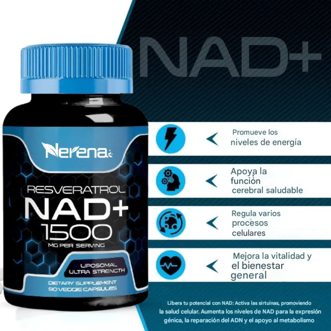 ResveraNad+™ – El secreto antiedad ✨: NAD+ 💊 y Resveratrol en una sola fórmula 💥