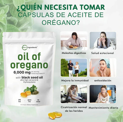 🌿 Aceite de Orégano con Aceite de Semilla Negra