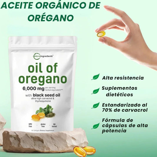 🌿 Aceite de Orégano con Aceite de Semilla Negra
