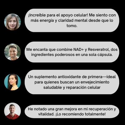 ResveraNad+™ – El secreto antiedad ✨: NAD+ 💊 y Resveratrol en una sola fórmula 💥
