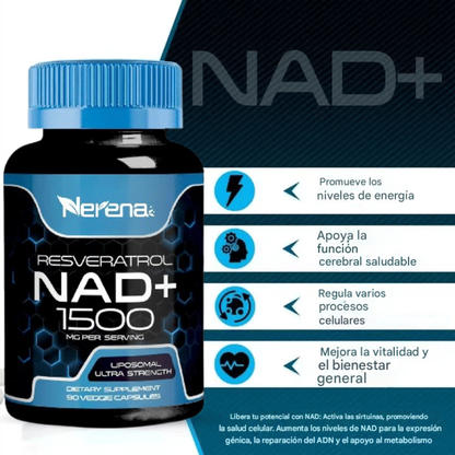 ResveraNad+™ – El secreto antiedad ✨: NAD+ 💊 y Resveratrol en una sola fórmula 💥
